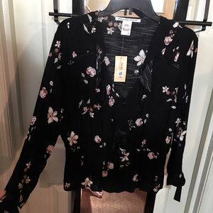 Ruffle Cropped Blouse